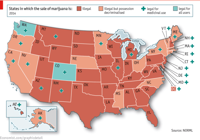 Marijuana map July 2014