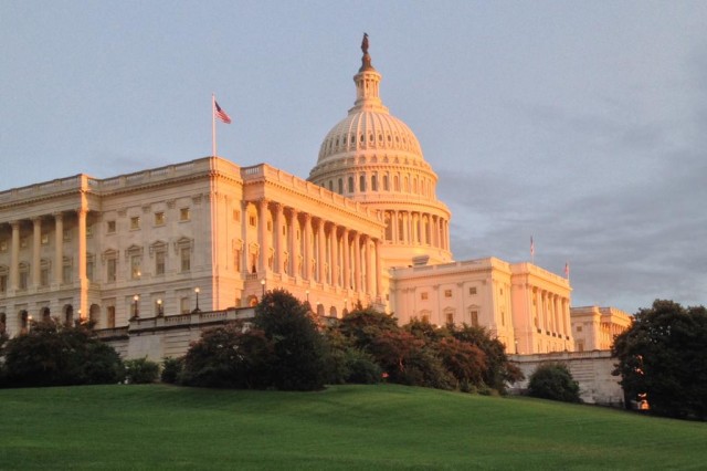 U.S. Capitol at sunset