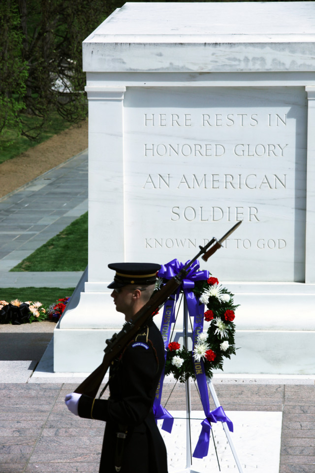 Tomb of the Unknown Soldier in Arlington National Cemetery