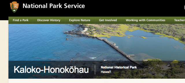 National Park Service Big island Kaloko Honokohau