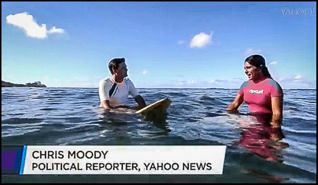 Chris Moody interviews Tulsi Gabbard off Waikiki. 8.19.14