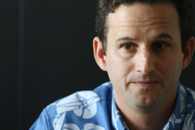 Senator Brian Schatz speaks to editorial board.  17 feb 2015. photograph Cory Lum/Civil Beat