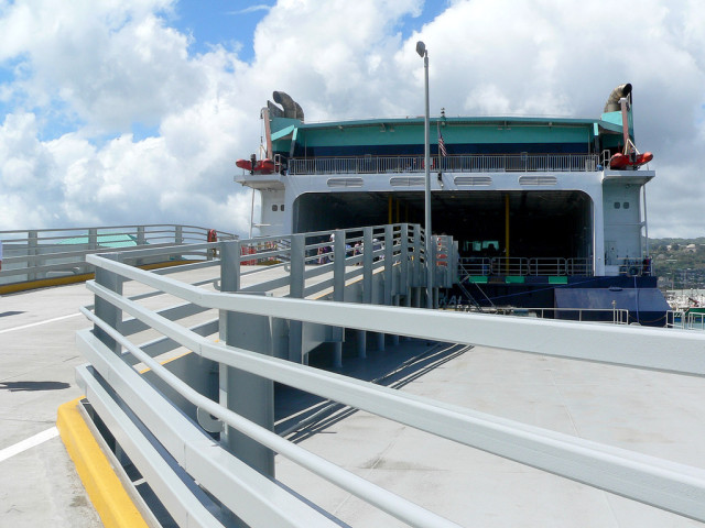 Cars drove aboard the Hawaii Superferry in Honolulu.
