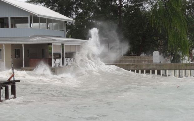 A Majuro business hit by a typhoon