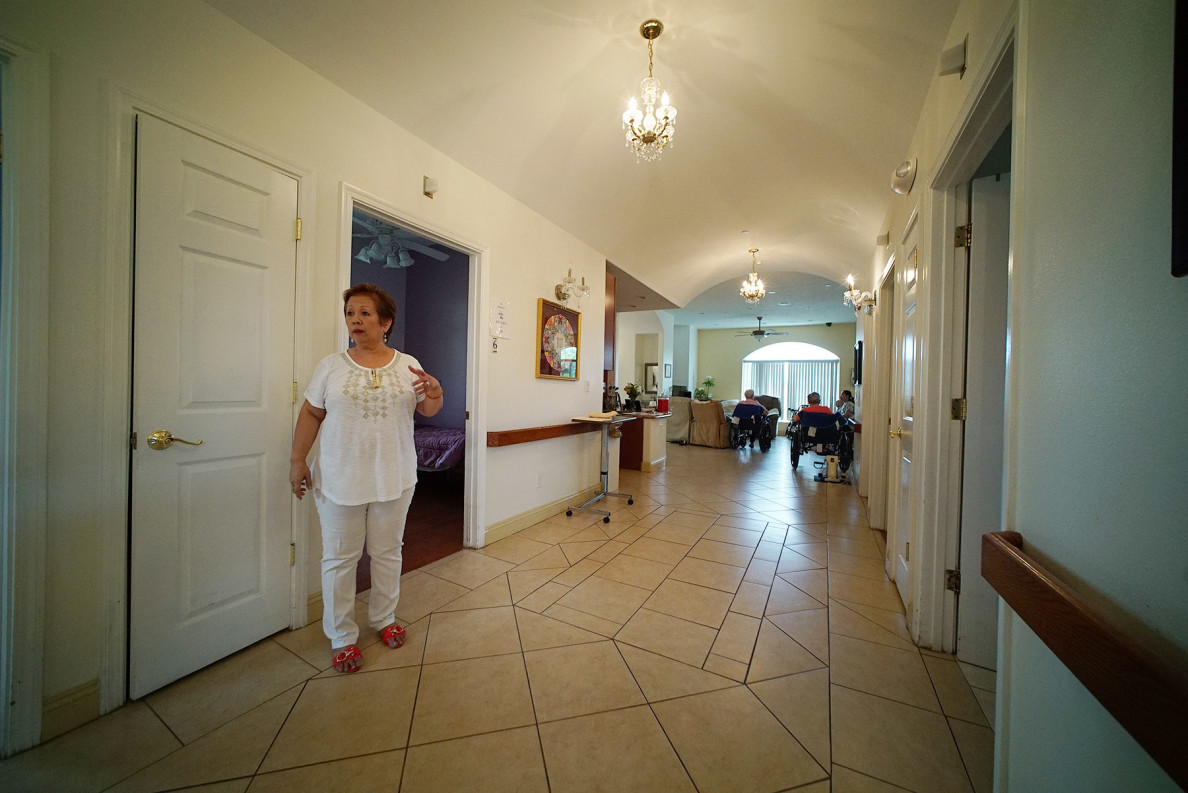 Hokulaki Senior Living LLC owner Myriam Tabaniag.  care home elderly. 14 aug 2015. photograph Cory Lum/Civil Beat
