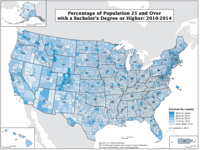 ACS map 2010-2014 on BA populations