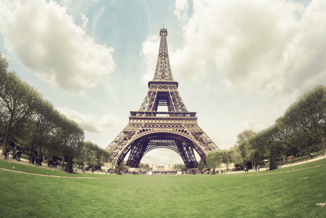 The Eiffel Tower in Paris.