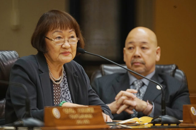 Honolulu City Council member Ann Kobayashi questions City Managing director.